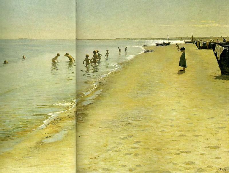 sommerdag ved skagen strand, Peter Severin Kroyer